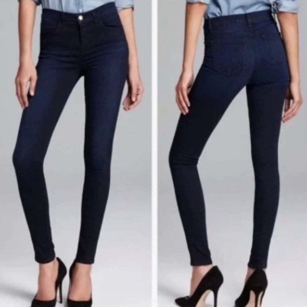 J Brand Maria Women's Skinny Jeans - Dark Navy Blue Atmosphere W28 L29
